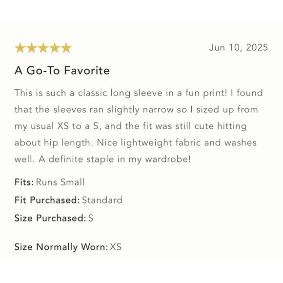 NWT Size M - The Caitlin Boxy Tee by Maeve: Long-Sleeve Edition (NWT US$58) - Picture 8 of 16